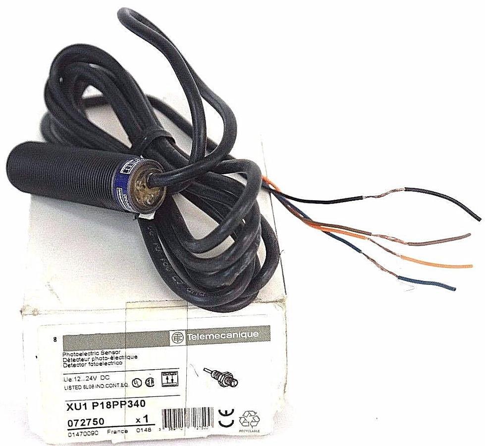 Used NEW TELEMECANIQUE XU1-P18PP340 PHOTOELECTRIC SENSOR 072750 XU1P18PP340