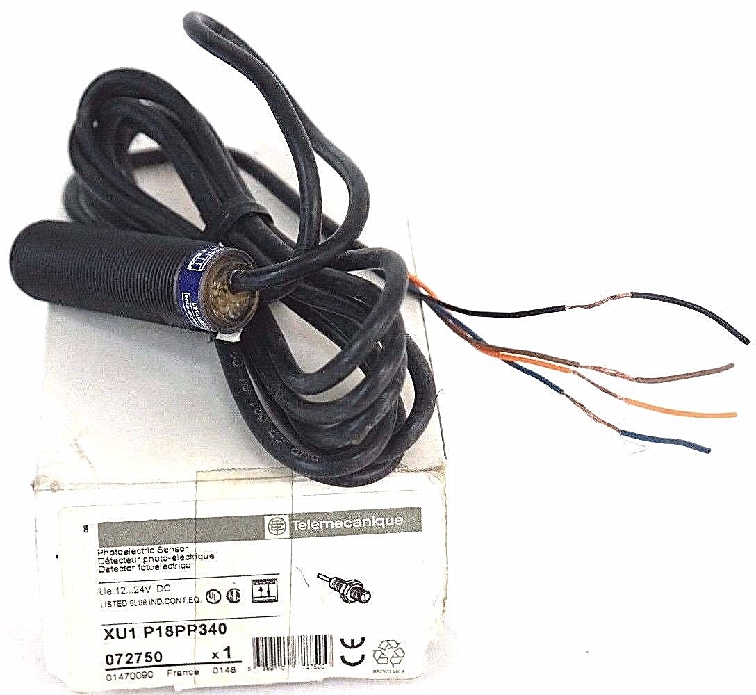 Used NEW TELEMECANIQUE XU1-P18PP340 PHOTOELECTRIC SENSOR 072750 XU1P18PP340