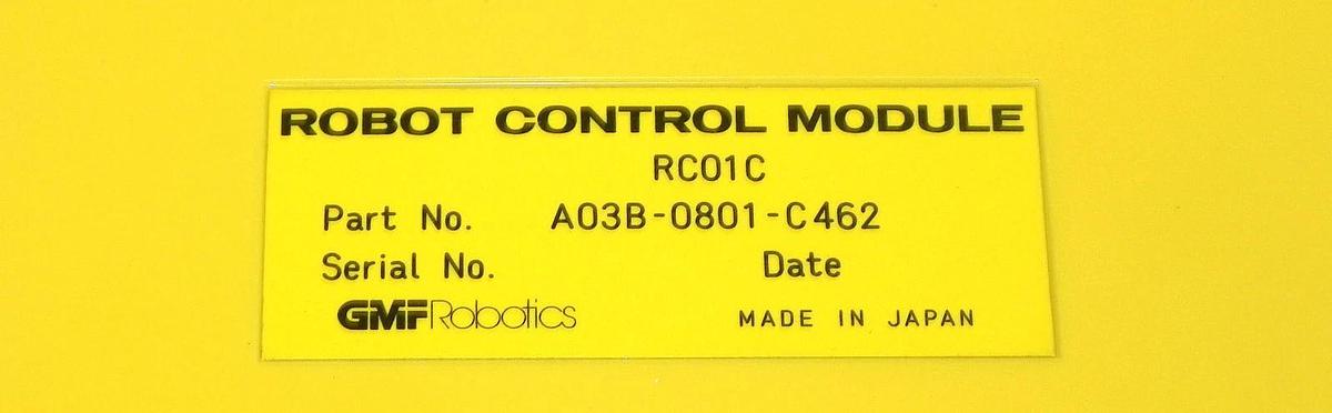 Used FANUC GFM A03B-0801-C462 RC01C ROBOT CONTROL MODULE A03B0801C462