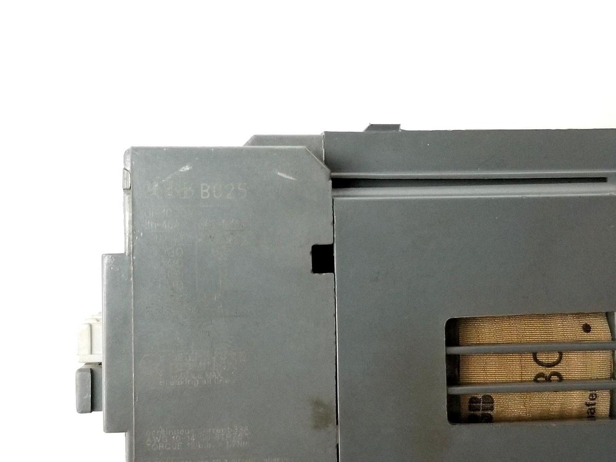Used ABB BC25-30-10-01 CONTACTOR 40 AMP 3 POLE 1 N.O. 24VDC BC25301001