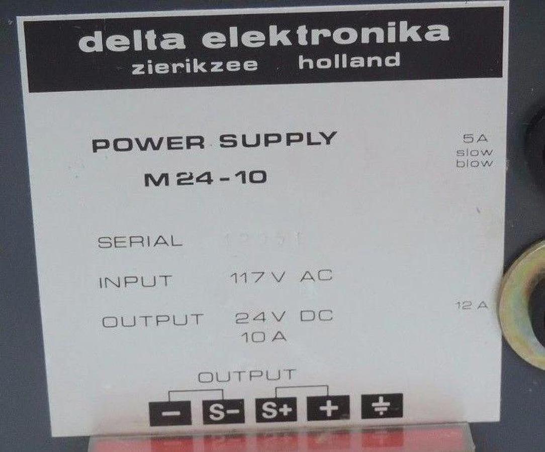 Used DELTA ELEKTRONIKA M24-10 POWER SUPPLY 117VAC 24VDC 10A M2410