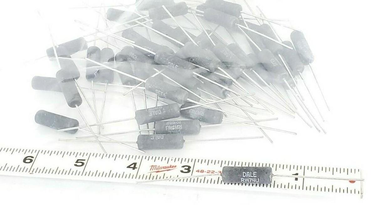 Used LOT OF 48 NEW VISHAY DALE RW74U-10R5F 9335 RESISTORS 10.5OHM R5-5-69 RW74U10R5F