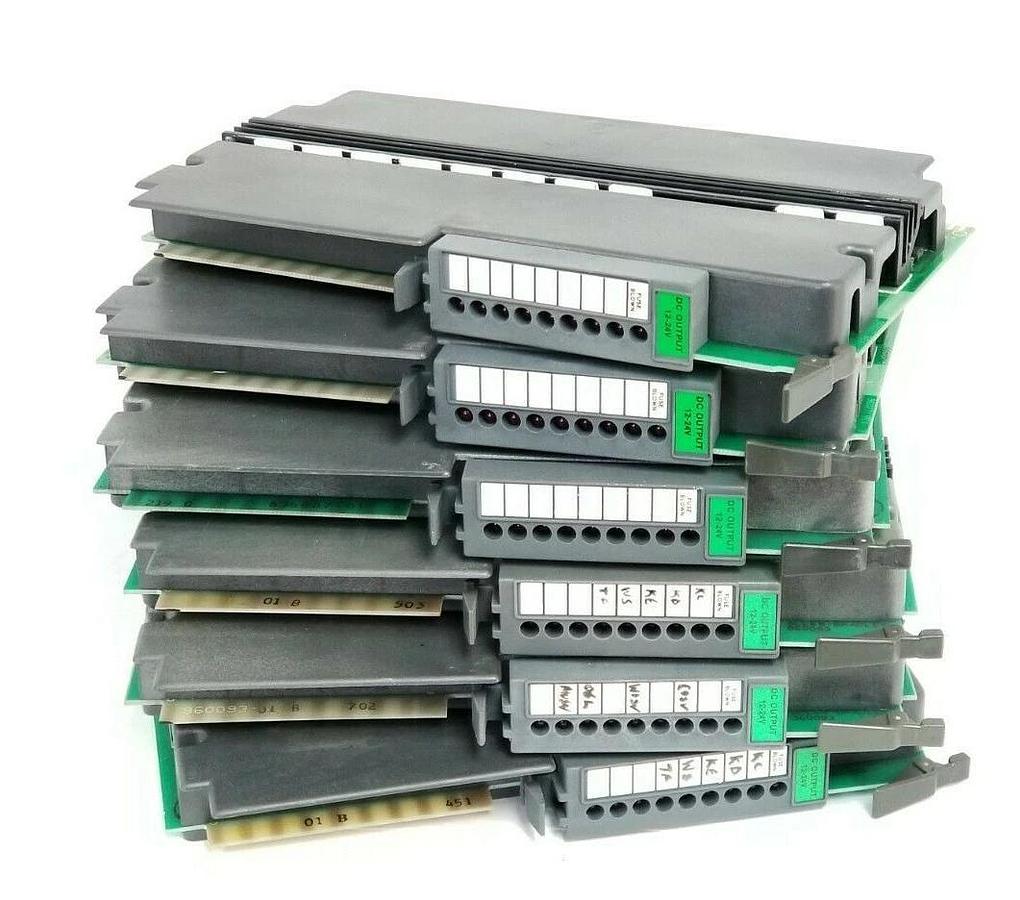 Used LOT OF 6 ALLEN BRADLEY 1771-OB OUTPUT MODULES DC SER. B 192VA 1771-0B 1771OB