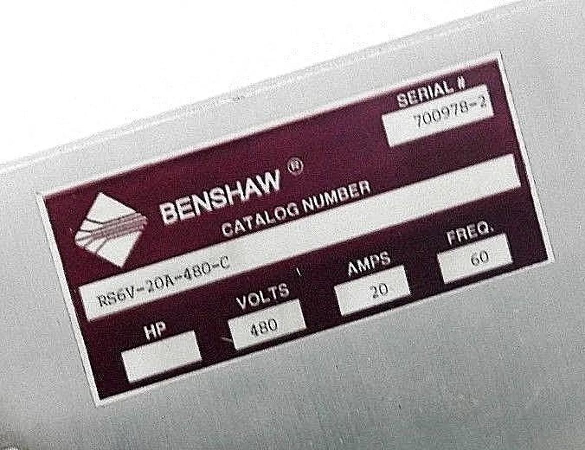 Used BENSHAW RS6V-20A-480-C SOLID STATE MOTOR CONTROL 480V, 20A, RS6V20A480C