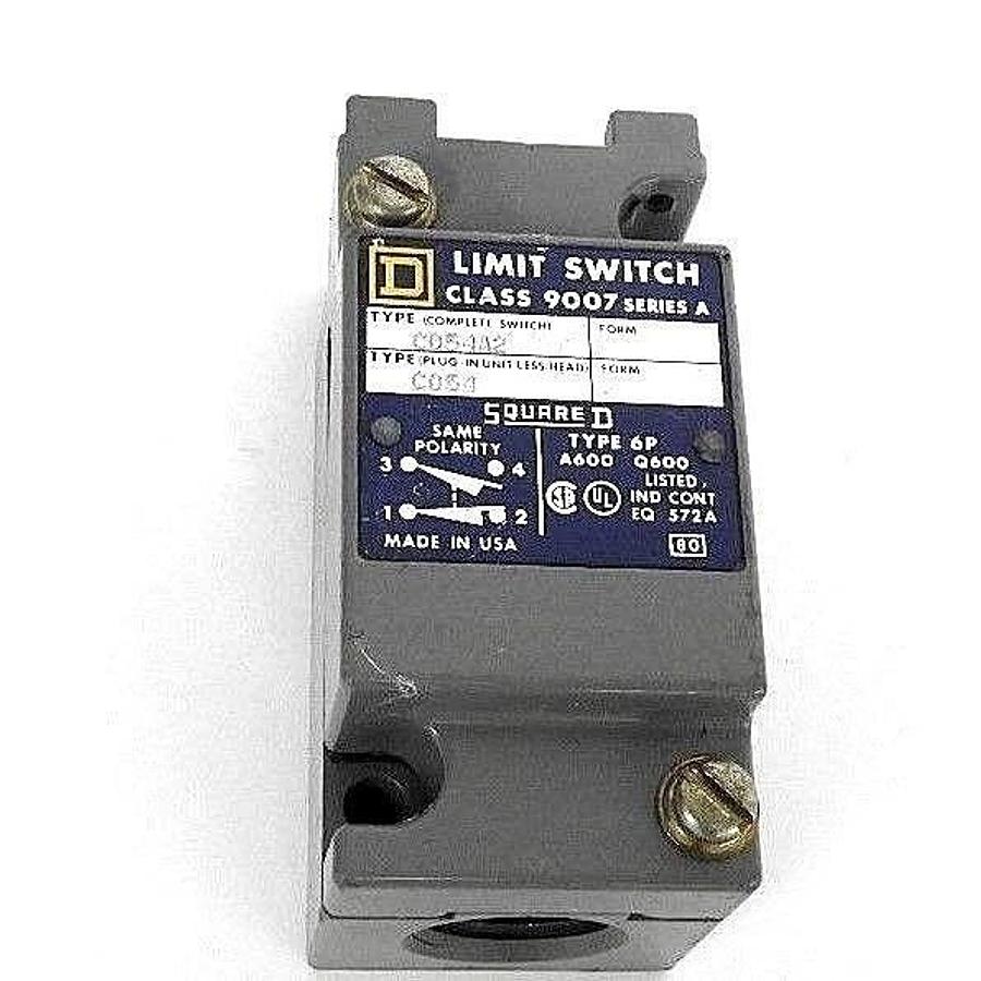 Used SQUARE D 9007-C054 LIMIT SWITCH 9007-C054A2 SER. A (PLUG-IN UNIT LESS HEAD)
