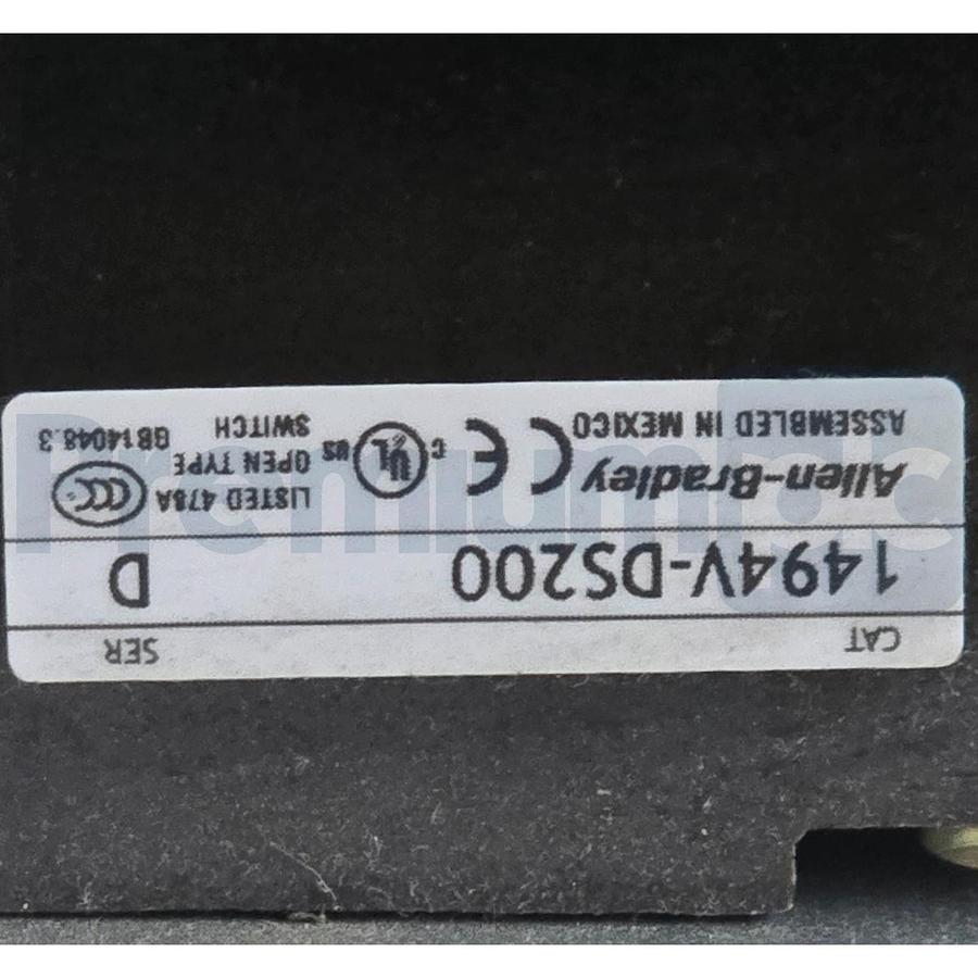 Surplus Allen Bradley 1494V-DS200 /D Non-Fusible Disconnect Switch 200A 600V