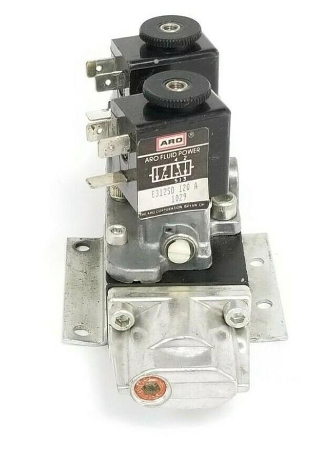 Used ARO INGERSOLL RAND E312SD-120-A VALVE E SERIES 116-218-33 COILS 120V AC