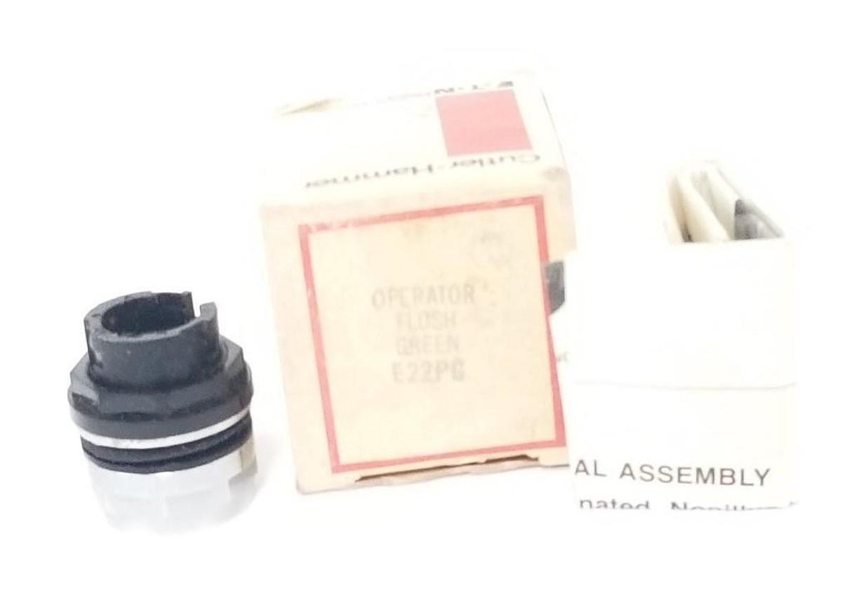 NIB EATON CUTLER-HAMMER E22PG OPERATOR FLUSH GREEN