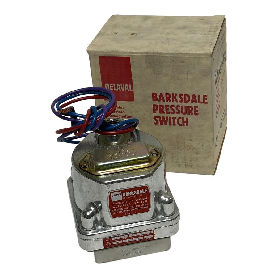 Used Barksdale DeLaval D1H-M18 Pressure Switch .4-18 PSI 60 PSI Proof Boxed New