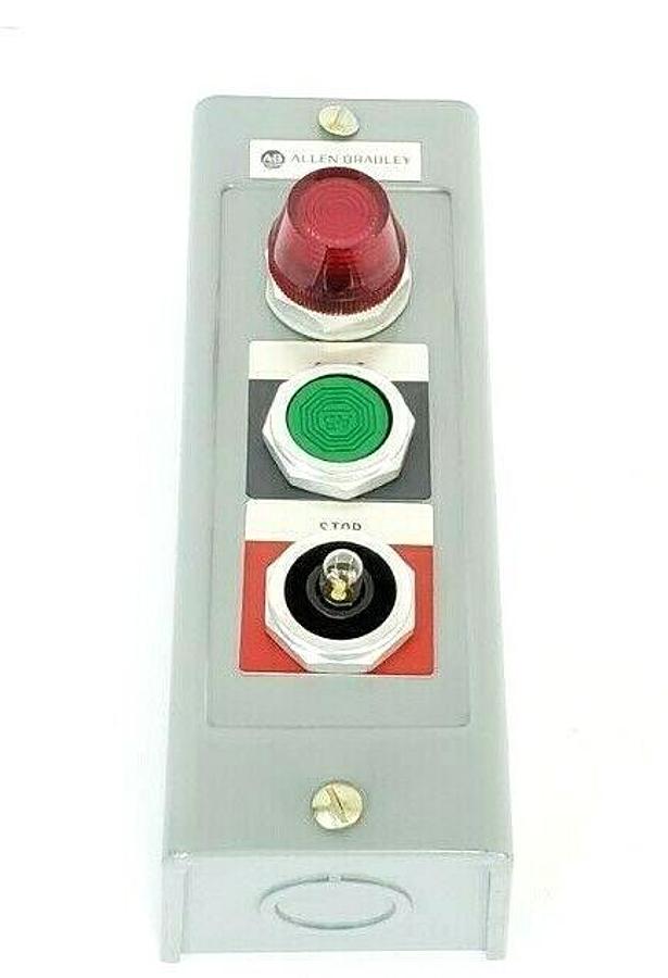 Used NEW ALLEN BRADLEY 800H-2HAR PUSHBUTTON STATION ASSEMBLY SER. M