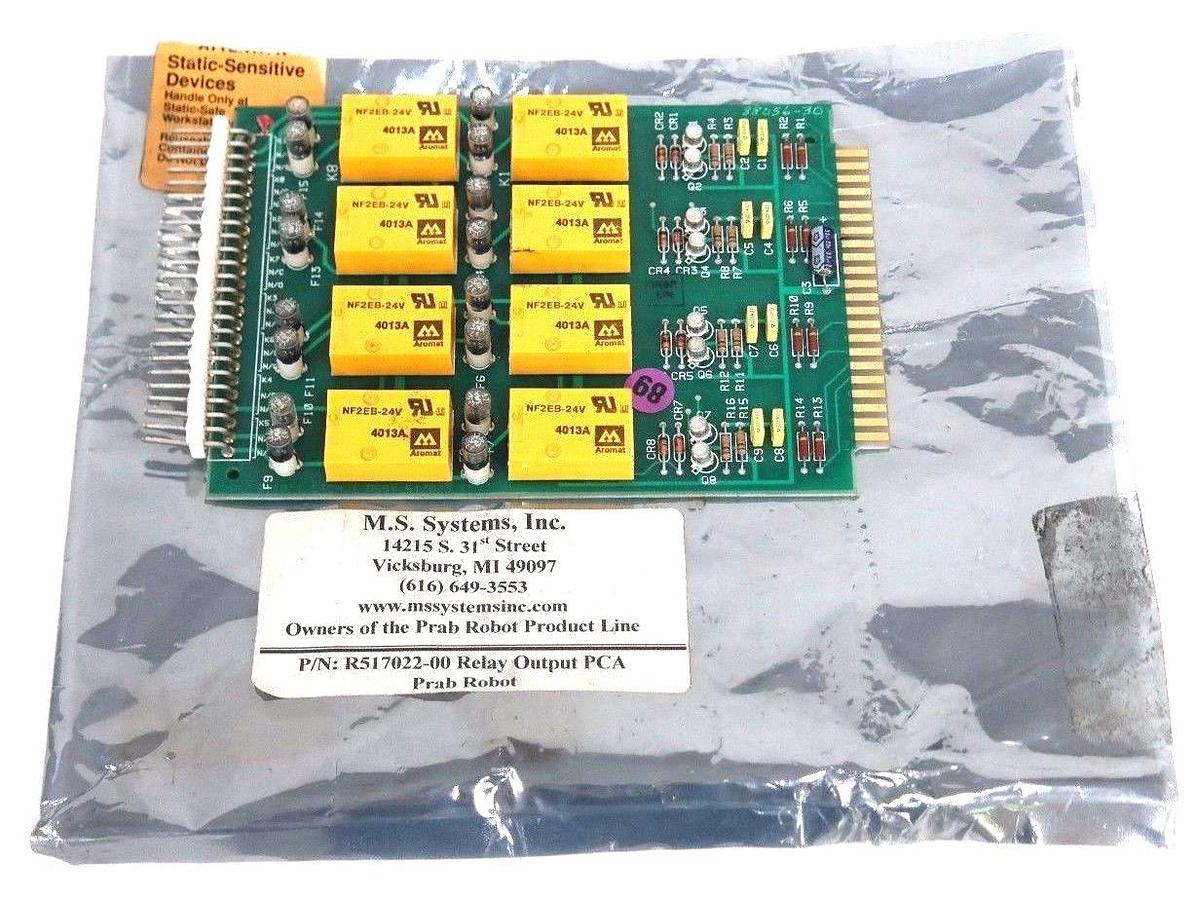 NEW PRAB ROBOT INC. MODEL: 517022B01 RELAY OUTPUT PCA BOARD R517022-00