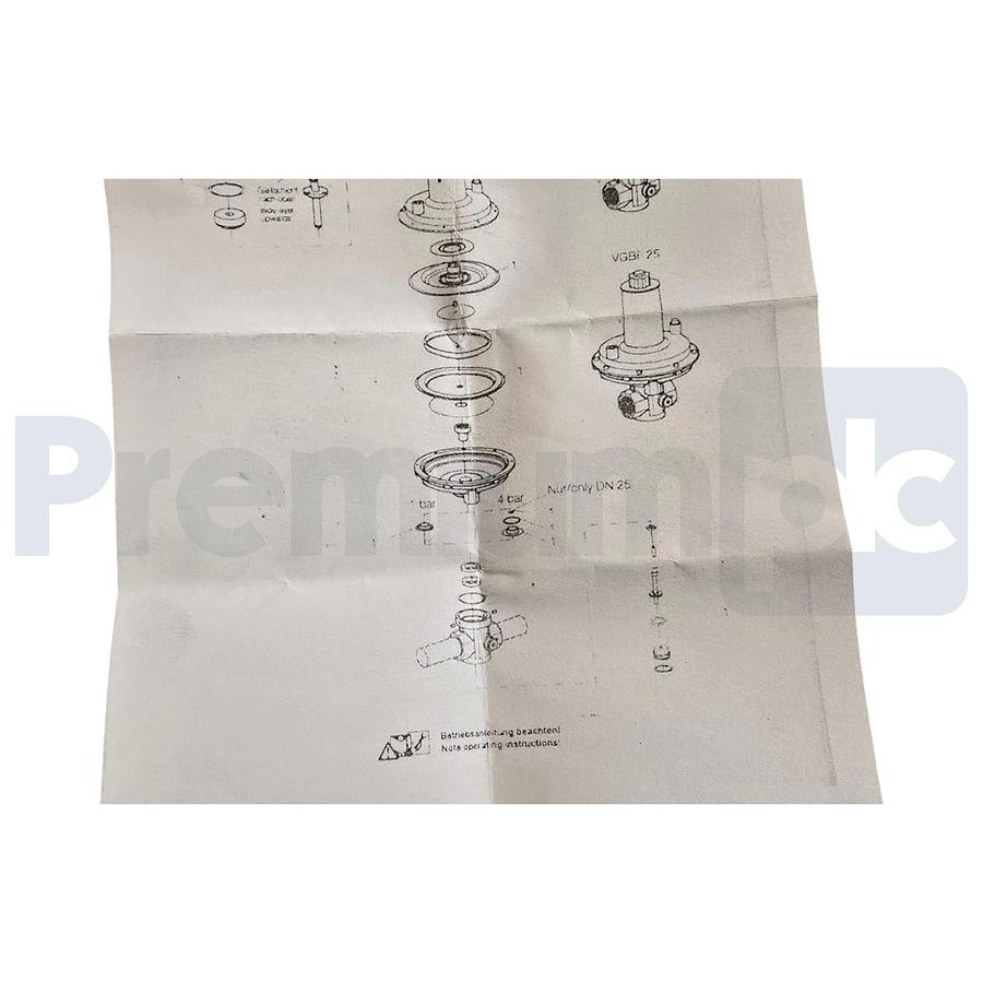 Used Krom Schroder 74922181 Spare Part Kit for VGBF 15..40 Gas Pressure Regulator NEW