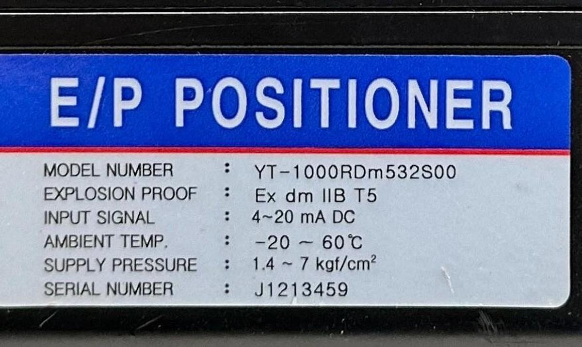JOMAR AUTOMATION YT-1000RDm532S00 / AD-40 E/P POSITIONER / ACTUATOR 4-20mA NSNP