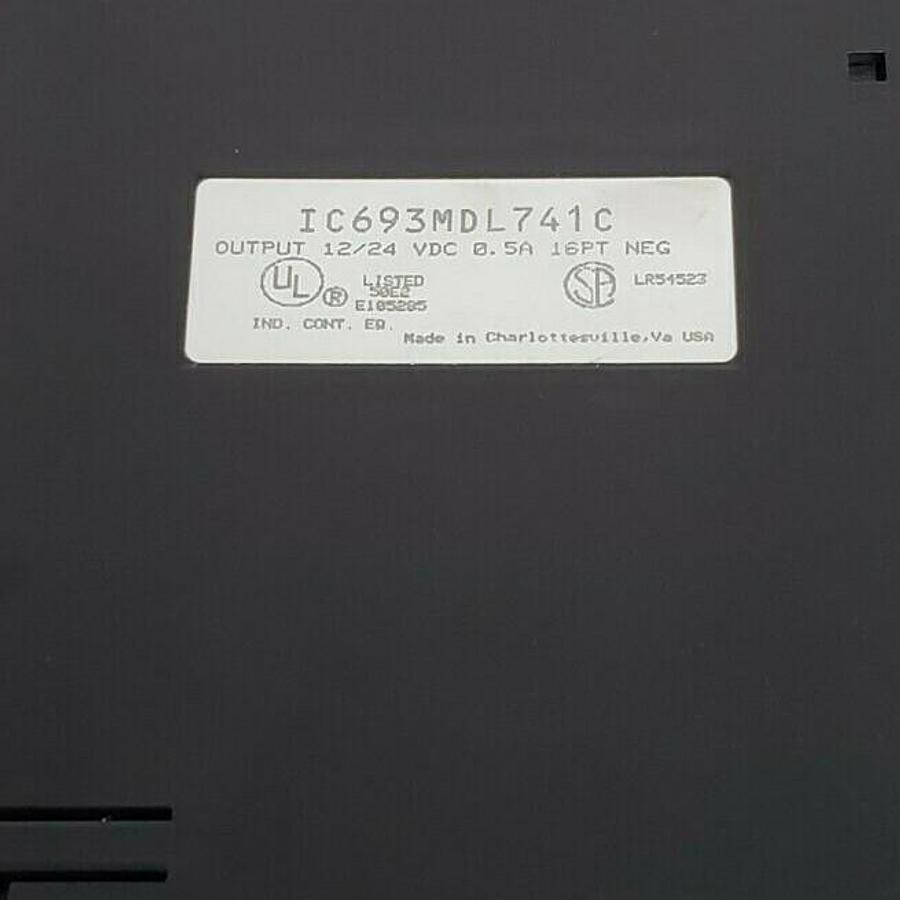 Used GE FANUC IC693MDL741C OUTPUT MODULE 12/24 VDC, 0.5A, 16 PT NEG