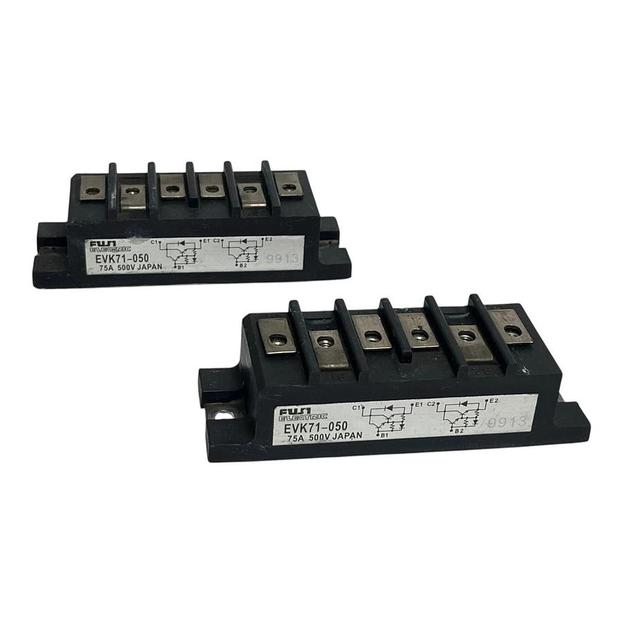 Used Lot of 2 Fuji Electric EVK71-050 Darlington Transistor Modules 75A 500V Used