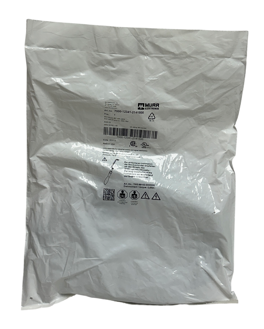 MURR ELEKTRONIK 7000-12341-2141500 / 7000123412141500 CONNECTION CABLE 15M NSFS