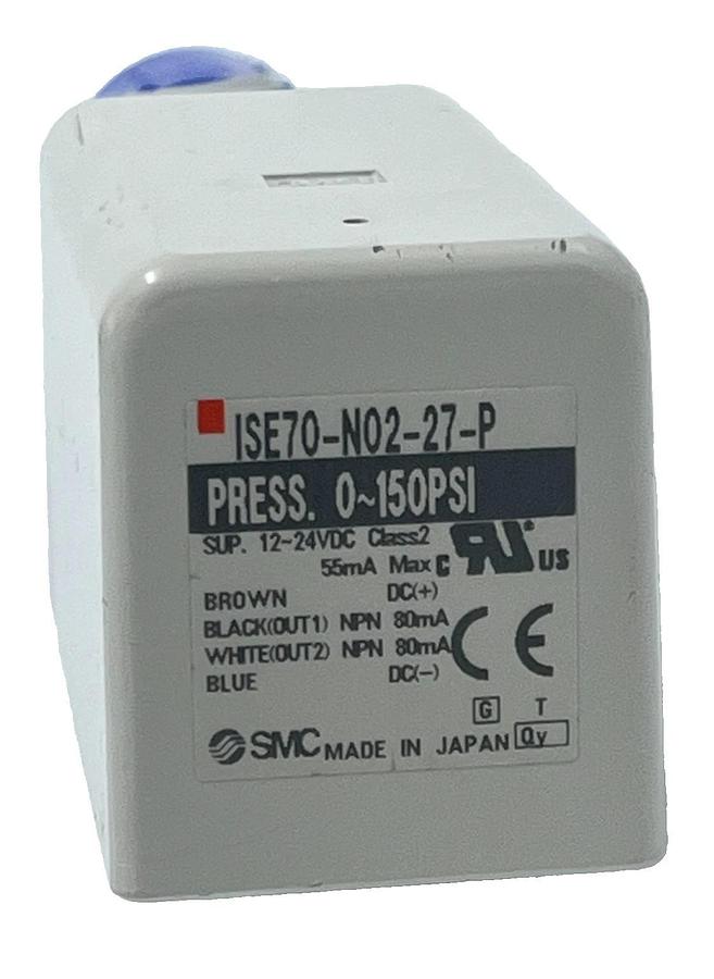 SMC ISE70-N02-27-P Digital Pressure Switch 0-1 MPa NPT 1/4 NPN Output 12-24VDC