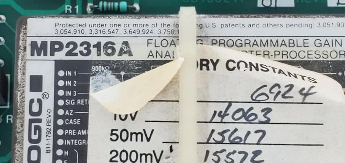 Used WESTRONICS CB100217-01 REV. D ADC BOARD