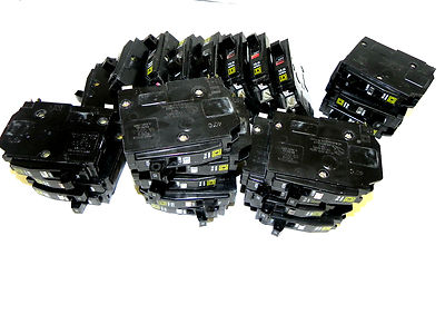 Used LOT OF 23 SQUARE D 50AMP 1 POLE CIRCUIT BREAKERS