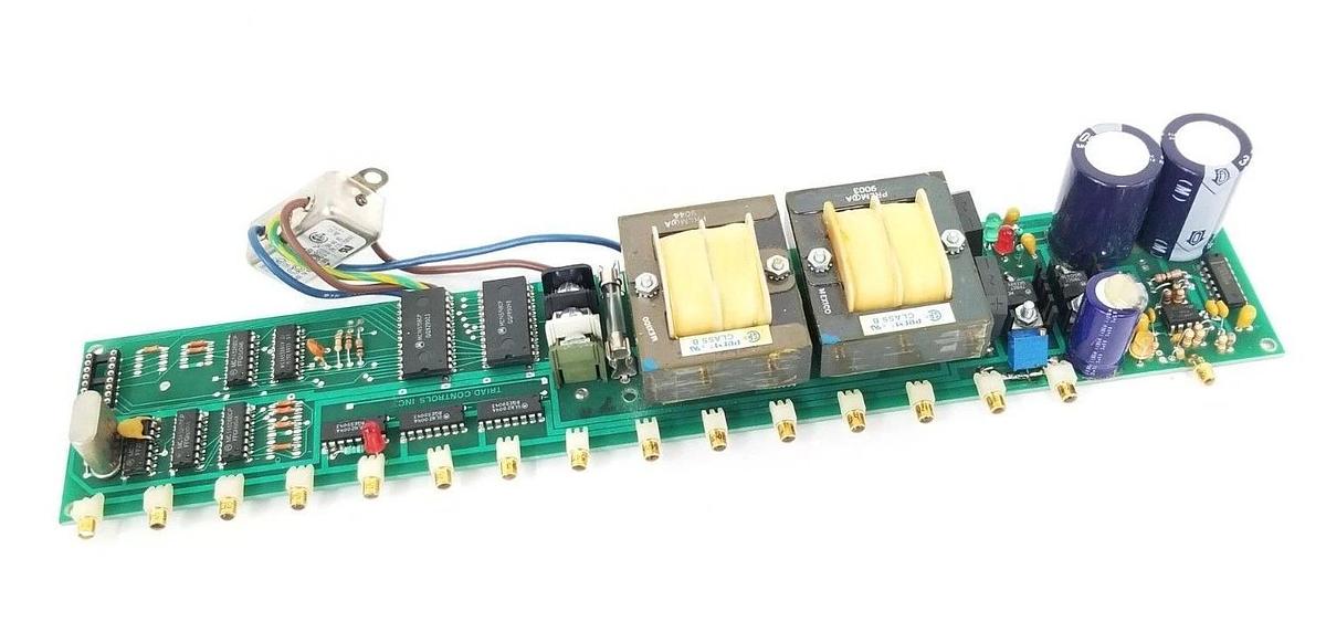 Used TRIAD CONTROLS INC. EB32MT1 POWER BOARD W/ CORCOM 2VB3 LINE FILTER