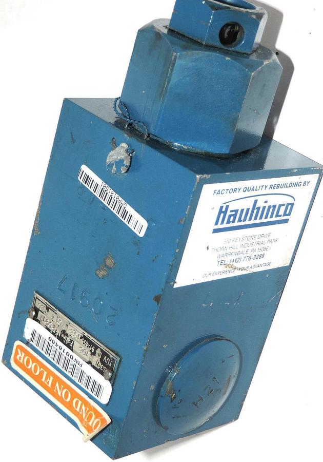 NEW HAUHINCO S301/108 HYDRAULIC VALVE FABR NO 20917 TUV SV 91-455-10.8-F-0.14380