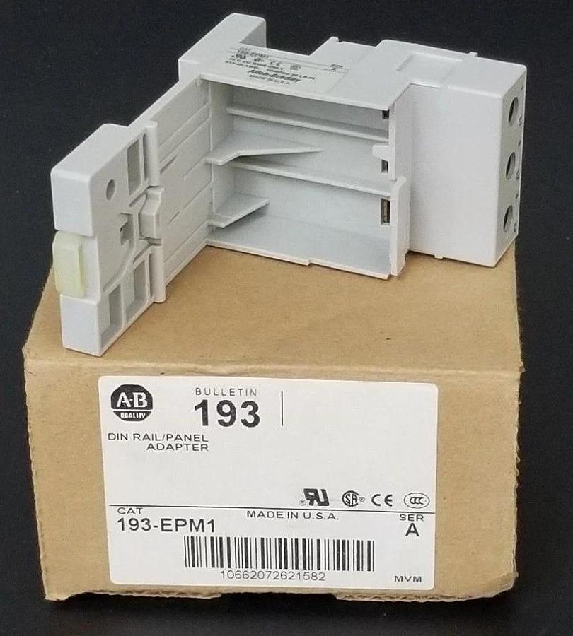 Used NIB ALLEN BRADLEY 193-EPM1 SER. A DIN RAIL / PANEL ADAPTER 193EPM1