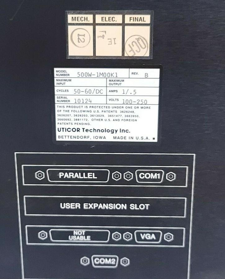 Used REPAIRED AVG UTICOR 500W-1M00K1 MONITOR WITH KEYPAD 500W1M00K1
