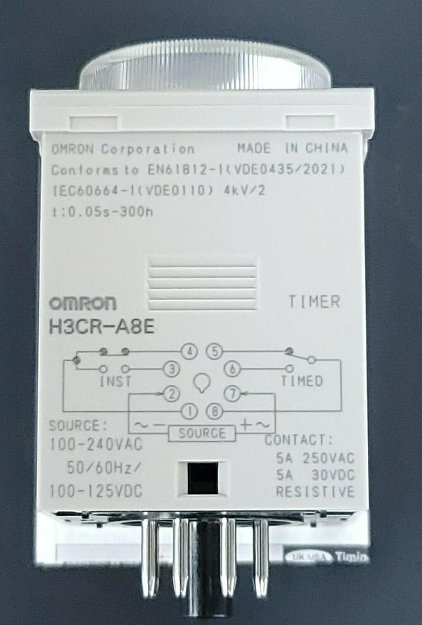 Used NIB OMRON H3CR-A8E SOLID STATE TIMER H3CR, 0.05S-300H