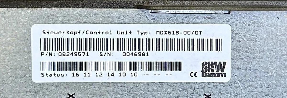 Used SEW EURODRIVE MDX61B0015-5A3-4-0T / 08279756 / MDX61B-0T MOVIDRIVE 08249571