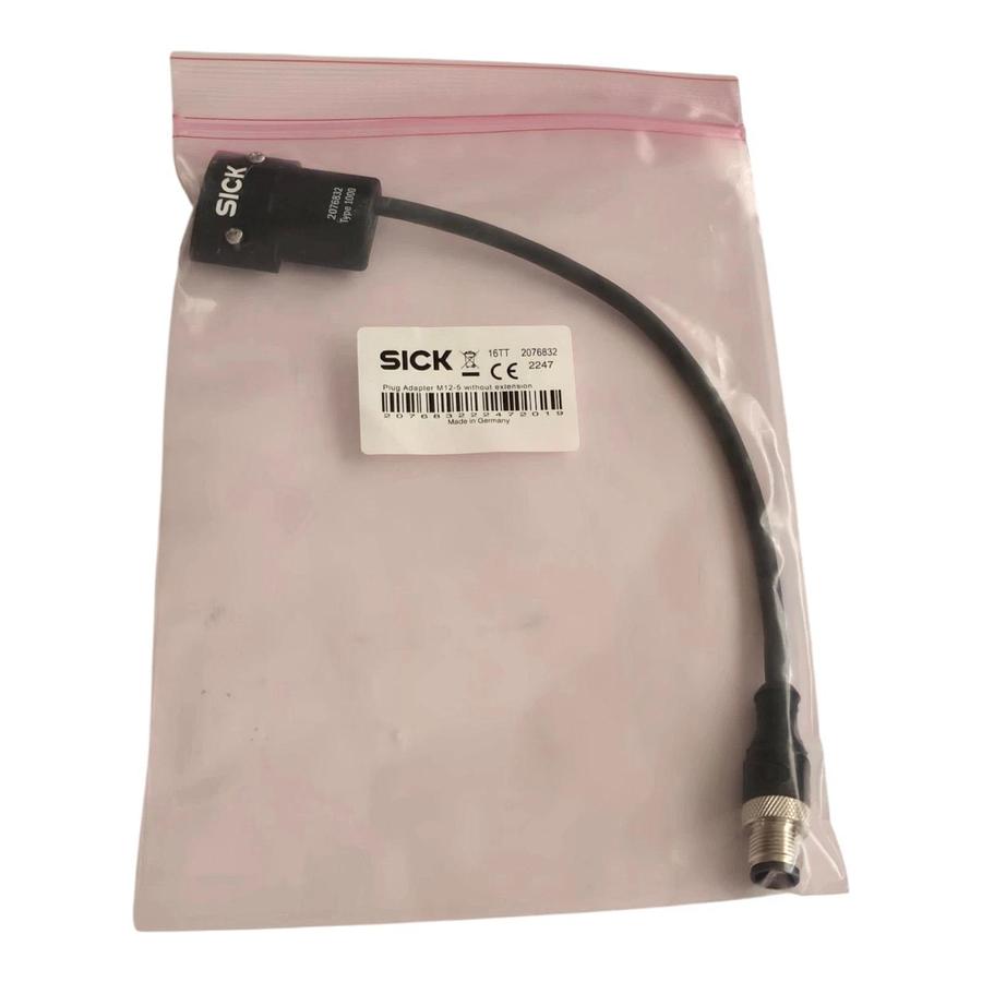 SICK 2076832 | SP1-1000 deTec & deTem System Plug w/o Extention M12 5-Pin NSMP