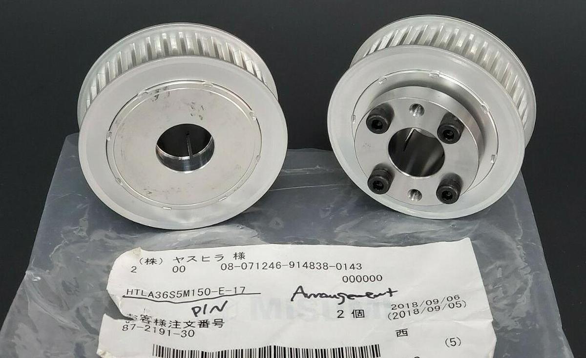 Used LOT OF 2 NEW MISUMI HTLA3S5M150-E-17 TIMING PULLIES HTLA3S5M150E17