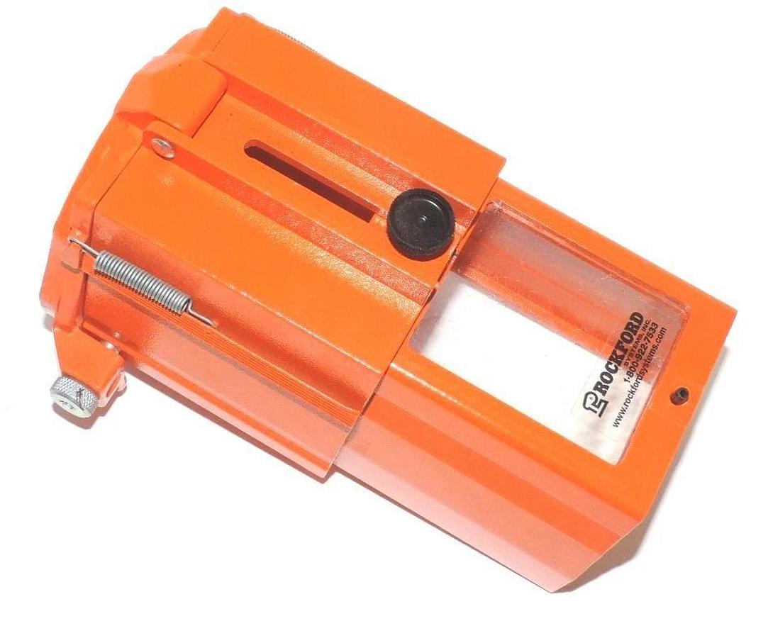 Used ROCKFORD DZS004 ALUMINUM DRILL SHIELD, 2 TIER, FRONT HINGE, 4 1/2" STROKE