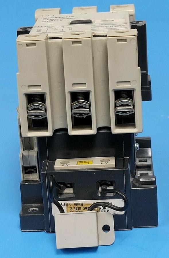 Used SIEMENS 3TF4622-0AK61 SIZE 2 CONTACTOR NON-REVERSING 110/120VAC 50/60HZ