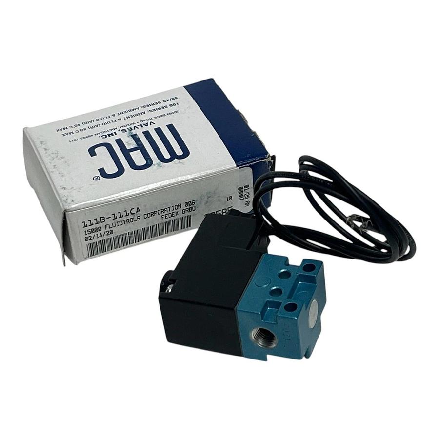 MAC Valves 111B-111CA Pneumatic 3-Way Solenoid Valve 100 Series New Surplus