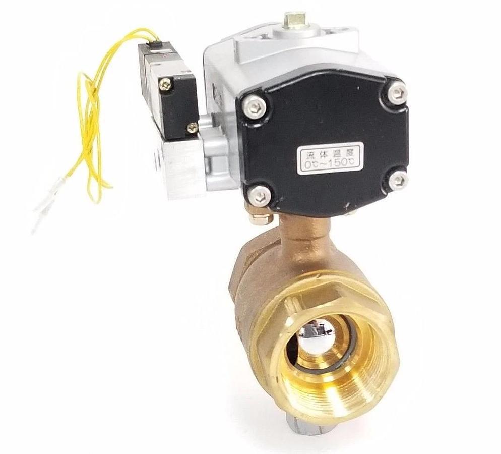 Used KITZ ACT. TYPE: C-2 FLOW CONTROL VALVE 1 1/2 IN. W/ A110-4E1-71W-KITZ SOLENOID