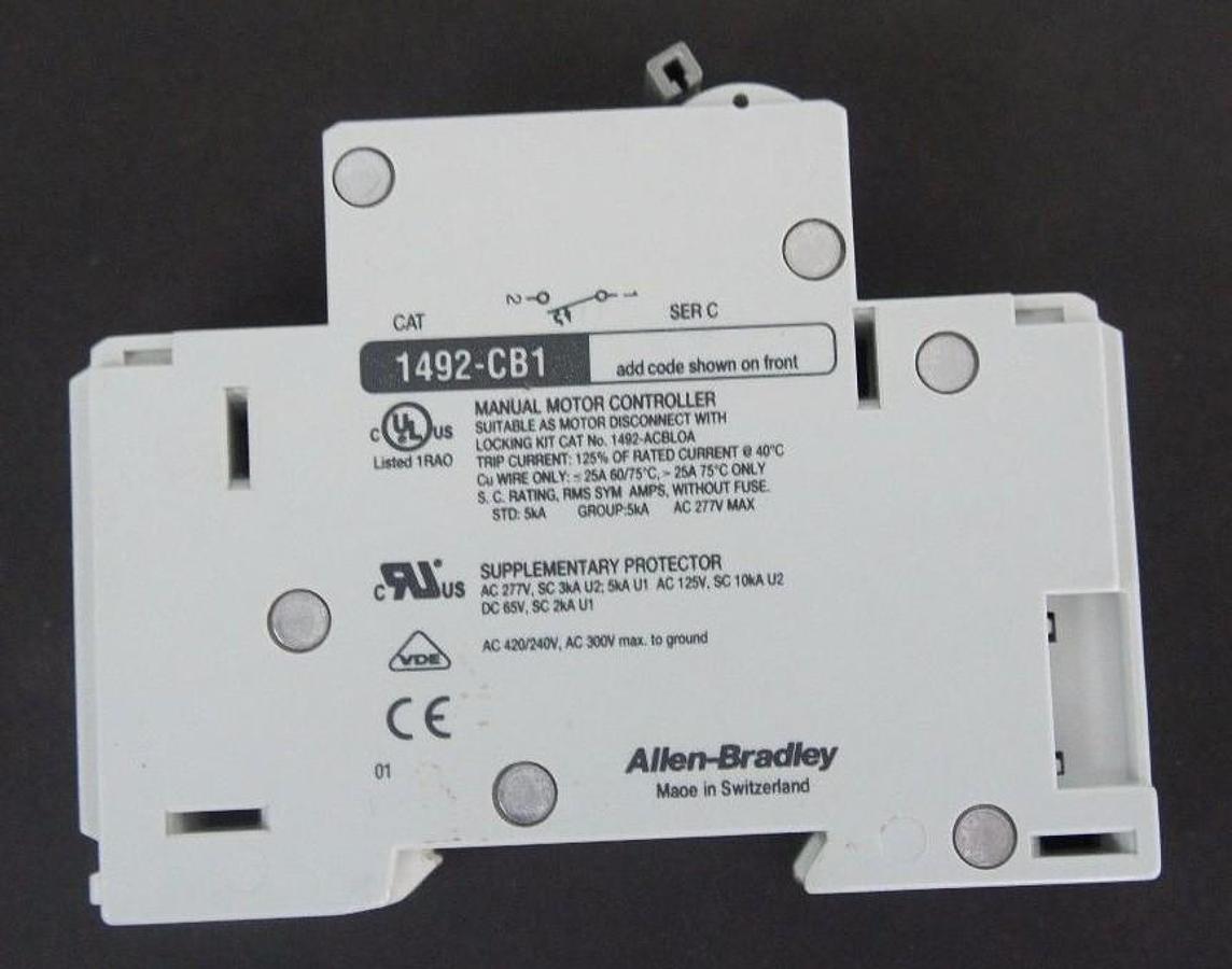 Used LOT OF 3 ALLEN BRADLEY 1492-CB1-F150 SERIES C MINI CIRCUIT BREAKERS 1492CB1F150