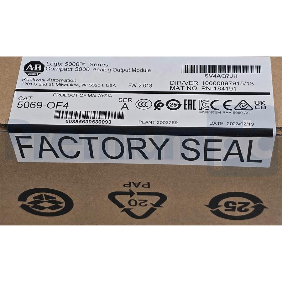 Allen Bradley 5069-OF4 /A Compact 5000 4-Ch Analog Output Module 5069OF4 NSFS