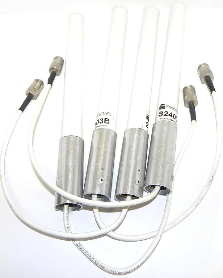 Used LOT OF 4 CUSHCRAFT S2403B OMNI-DIRECTIONAL ANTENNA 2.4 -2.5 GHz 3dBd