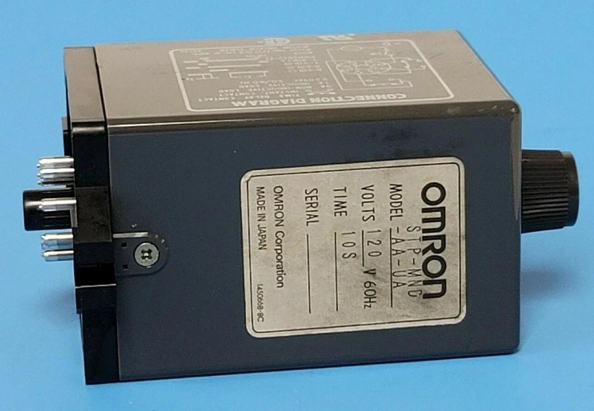 Used OMRON STP-MND-AA-UA SOLID STATE TIMER 0-10 SEC 120 VAC STPMNDAAUA