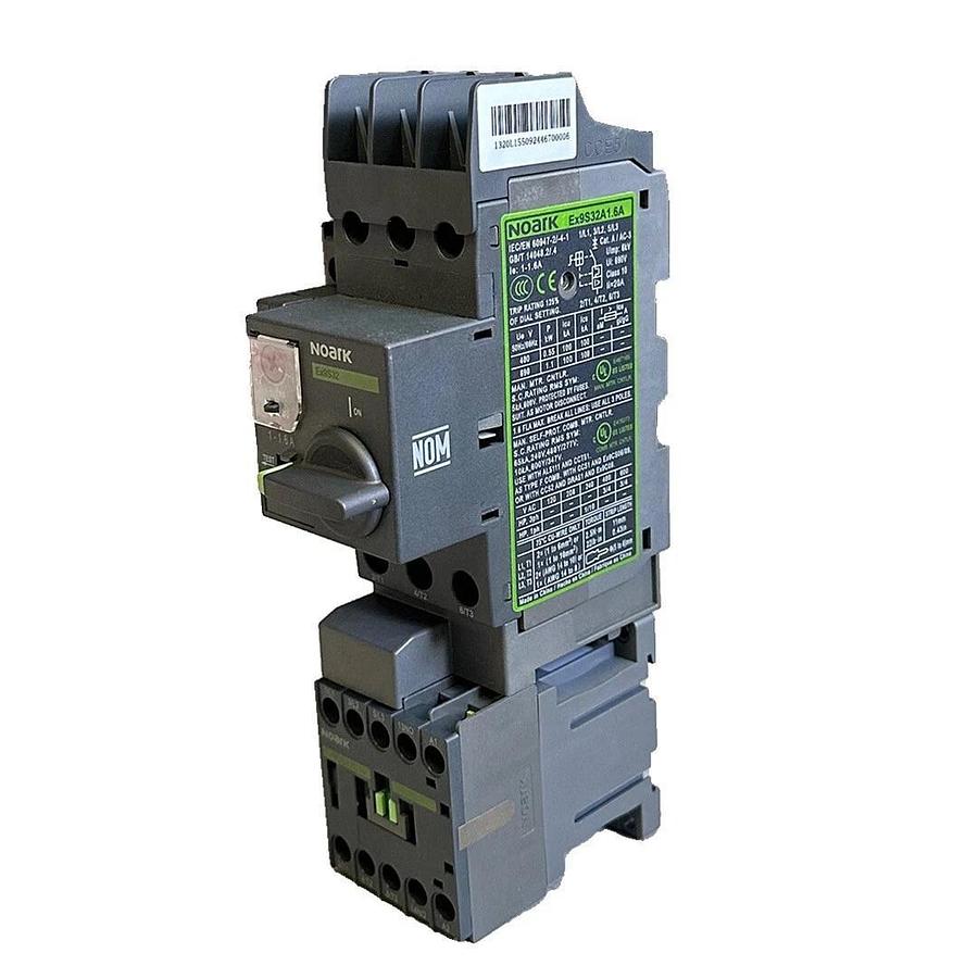 Used NOARK Ex9S32A1.6A / Ex9S32A16A MANUAL MOTOR STARTER Ex9CS12 Ex9S32 Ex9CS12D10