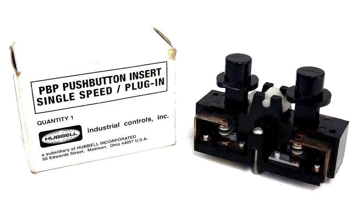 Used NIB HUBBELL 28318-008 PBP PUSHBUTTON INSERT SINGLE SPEED/ PLUGIN PG2 28318008