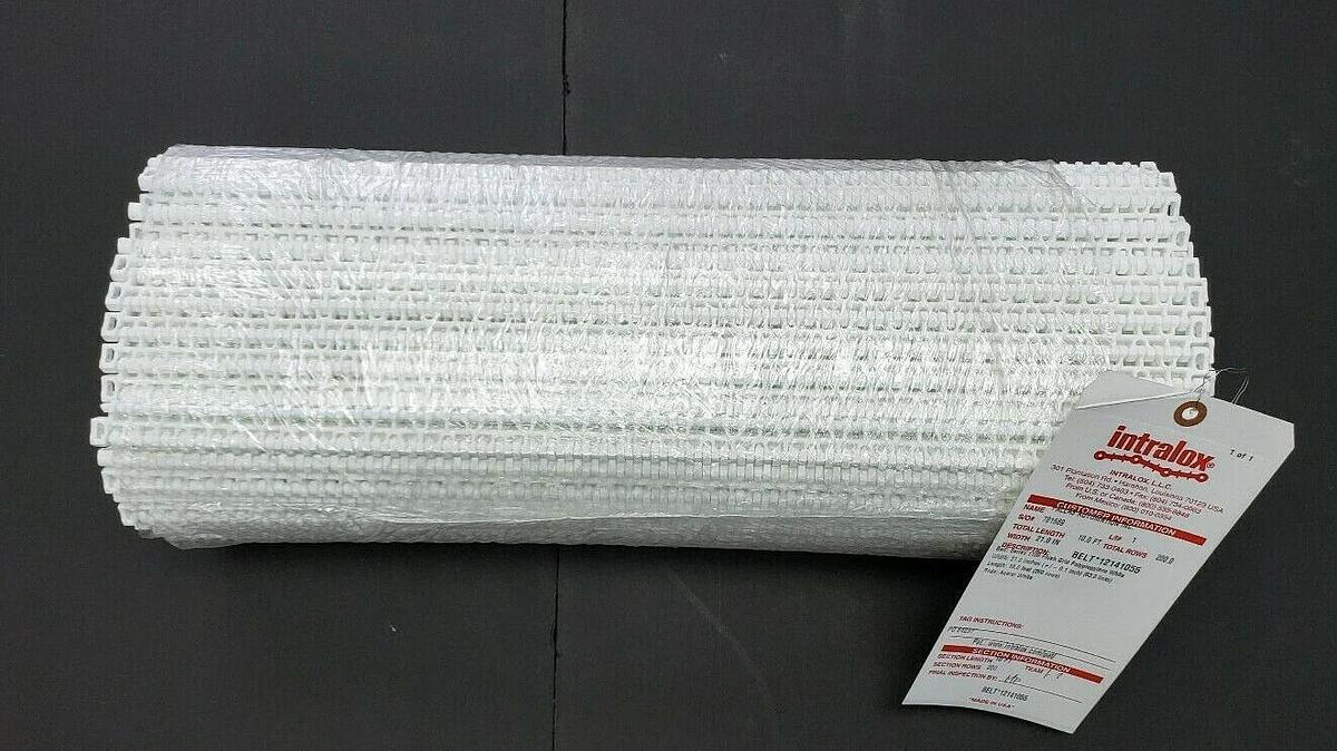 NEW FALLAS INTRALOX 12141055 CONVEYOR BELT, 231 8 18736, SERIES 1100, 21" X 10'