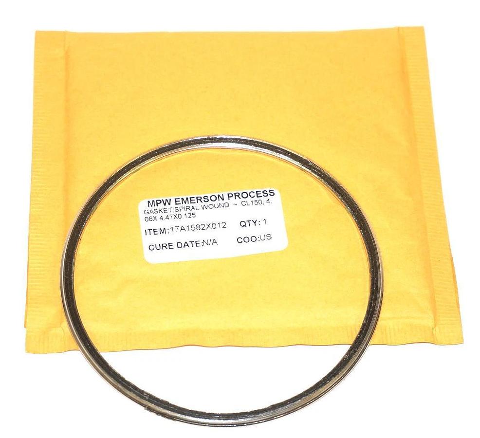 Used NEW MPW EMERSON PROCESS 17A1582X012 GASKET; SPIRAL WOUND-CL150; 4.06X4.47X0.125