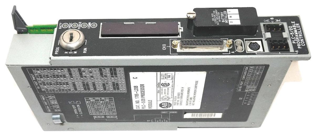 Used ALLEN BRADLEY 1785-L20B/C PLC-5/20 PROCESSOR MODULE F/W: REV. H 1785-L20B