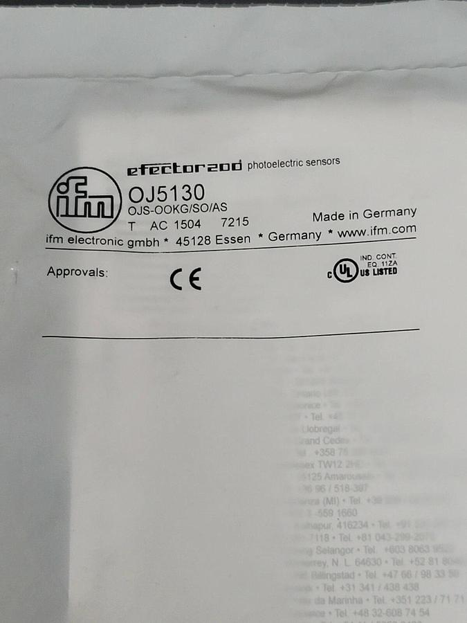 Used NEW IFM EFECTOR OJS-OOKG/SO/AS THROUGH-BEAM SENSOR TRANSMITTER OJ5130