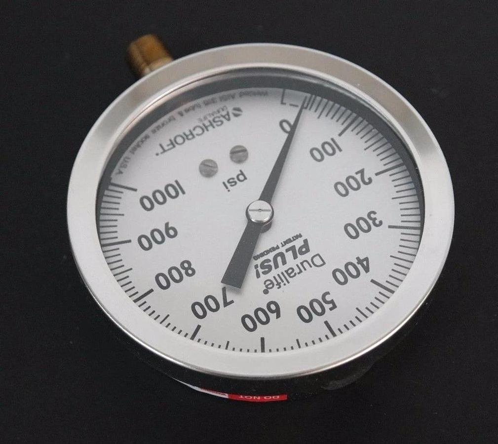 Used NIB ASHCROFT 35-1009-AW-02L-1000#-LL DURALIFE GAUGE 3-1/2 INCH, 1QA-42178-017