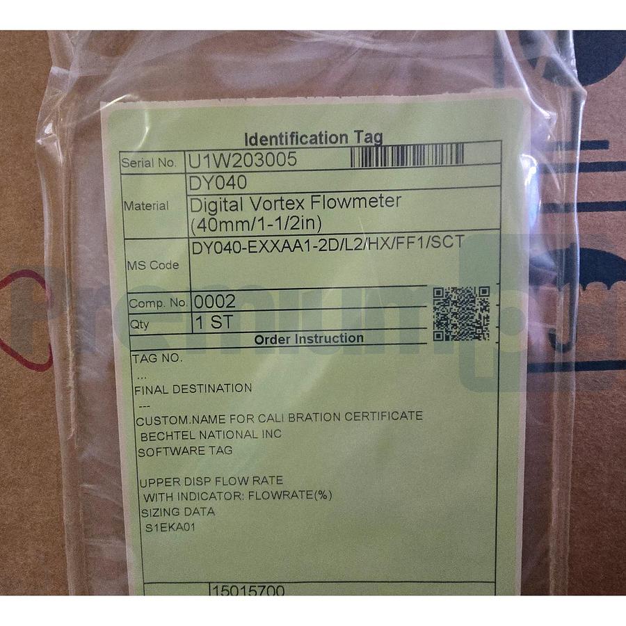 Used YOKOGAWA DY040 S2 digitalYEWFLOW VORTEX FLOW METER DY040-EXXAA1-2D/L2/HX/FF1/SCT