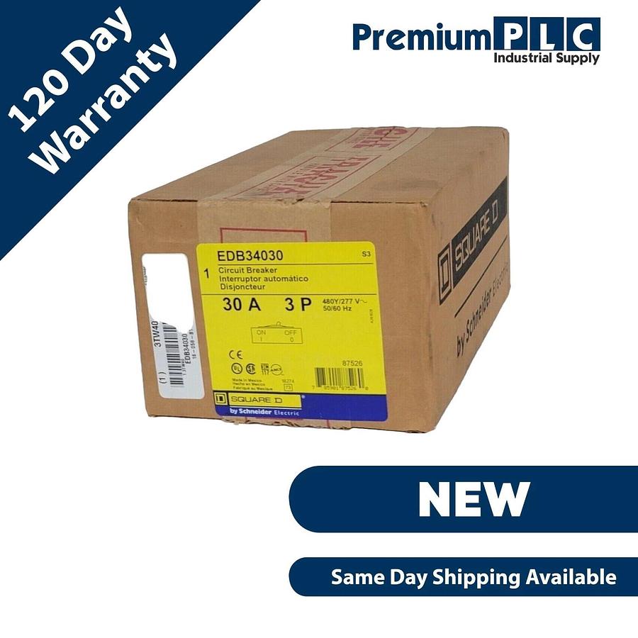 Used NEW SEALED SQUARE D EDB34030 CIRCUIT BREAKER 30A 3P 50/60Hz