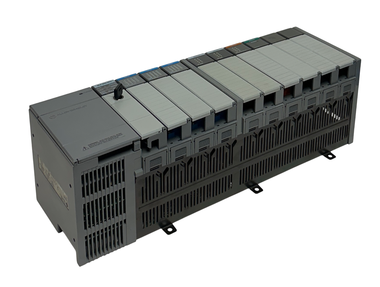 Used COMPLETE ALLEN BRADLEY SLC 500 5/03 PROGRAMMABLE CONTROLLER 10-SLOT CHASSIS USNP