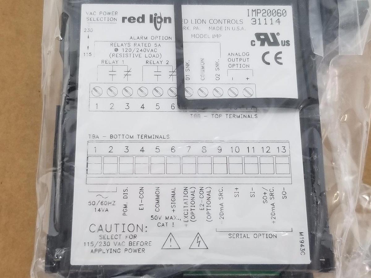 NIB RED LION CONTROLS IMP20060 INTELLIGENT PROCESS METER